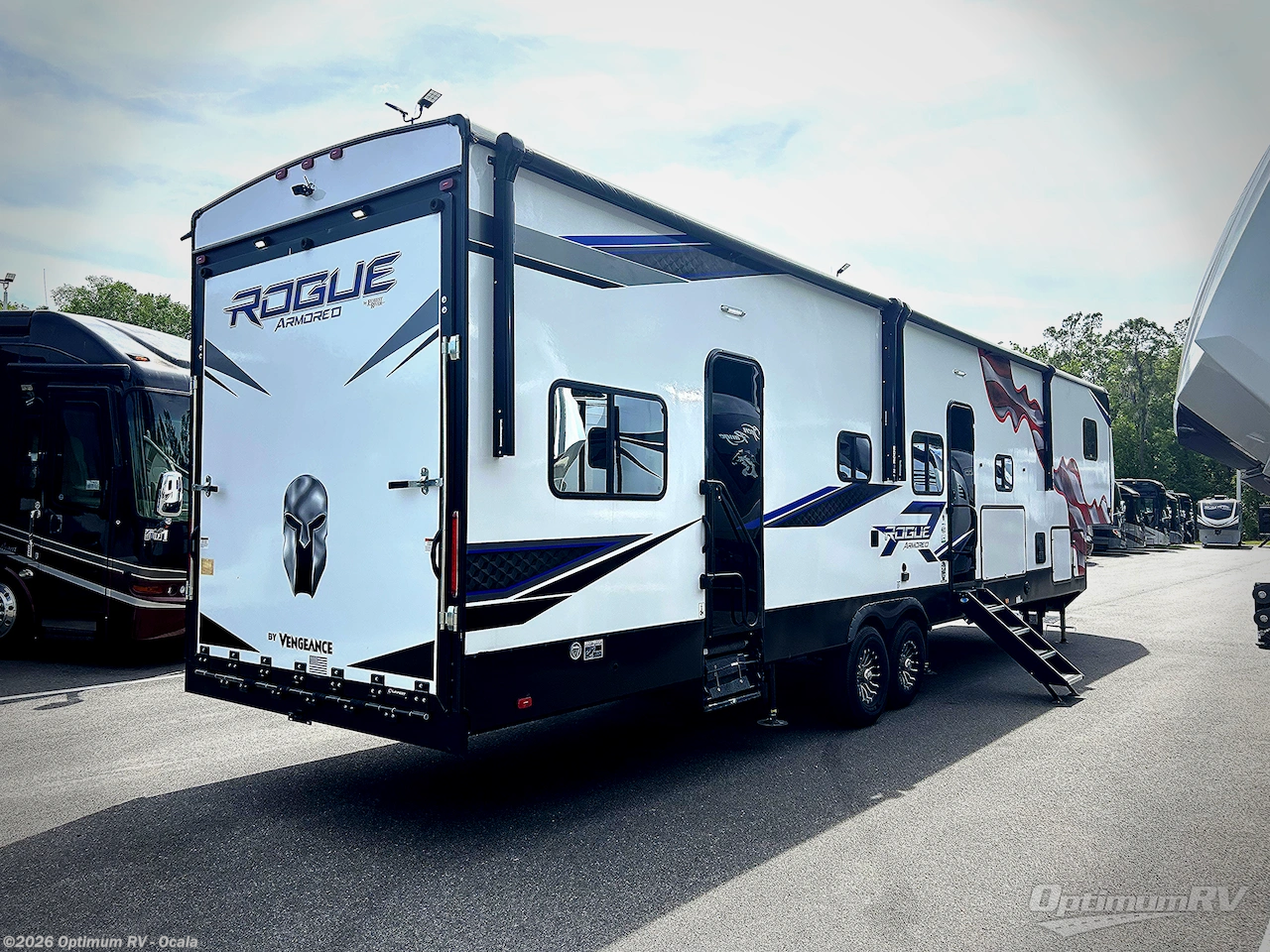 2023 Forest River Vengeance Rogue Armored VGF4007G2 - Used Fifth Wheel For Sale by Optimum RV - Ocala in Ocala, Florida features Awning, Slideout
