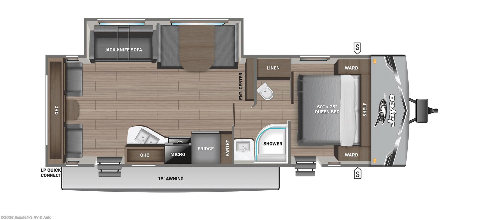 Floorplan of 2026 Jayco Jay Flight SLX 262RLSW