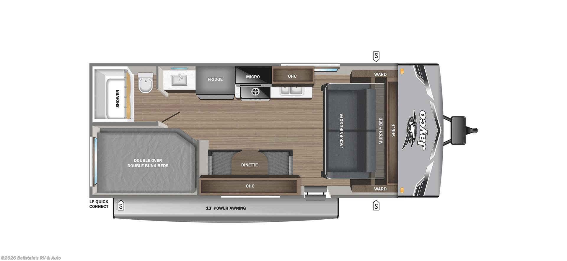 Floorplan of 2026 Jayco Jay Flight SLX 211MBW