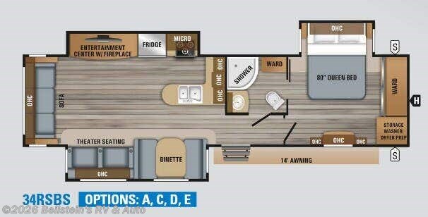 Floorplan of 2019 Jayco Jay Flight 34RSBS