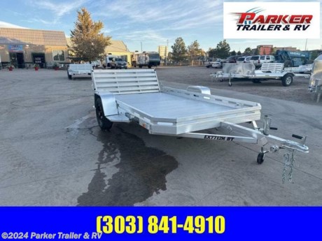 ALUMA 7712H-S-BT SINGLE AXLE TRAILER
STANDARD FEATURES:
2 INCH COUPLER
A-FRAMED ALUMINUM TONGUE, 48 INCHES LONG
SWIVEL TONGUE JACK, 800 LB CAPACITY
SAFETY CHAINS
ALUMINUM FENDERS
ALUMINUM WHEEL, 5 ON 4.5 BOLT PATTERN
ST205/75R14 LRC RADIAL TIRES (1760 LB CAP/TIRE)
3500 LB RUBBER TORSION AXLE W/ EASY LUBE HUBS
EXTRUDED ALUMINUM FLOOR
SIDE FRAME EXTRUSION
FRONT AND SIDE RETAINING WALLS
(4) STAKE POCKETS (2 PER SIDE)
ALUMINUM TAILGATE BI-FOLD-77.5 INCHES x 60 INCHES LONG
OVERALL WIDTH = 101.5 INCHES
OVERALL LENGTH = 194.5 INCHES
5 YEAR WARRANTY
LED LIGHTING PACKAGE
CASH, CHECK OR FINANCED PRICE
FINANCING AVAILABLE TO THOSE WHO QUALIFY
NOT RESPONSIBLE FOR TYPOGRAPHICAL ERRORS