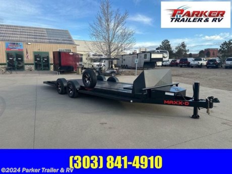2021Maxx-D Drop-n-load
24&#39; AirRide Trailer
9,990 LB GVWR
HYDRAULIC JACK
6&amp;quot; CHANNEL WRAP TONGUE WITH TOOLBOX
6&amp;quot; CHANNEL FRAME WITH ANGLED CORNERS NO RAIL
2-5.2K BRAKE AXLES
DROP-N-LOAD AIR SUSPENSION WITH 4&amp;quot; DROP AXLES
ST225/75R15 D RADIAL TIRES ON Aluminum
BOLT-ON ALUMINUM SINGLE AXLE FENDERS
1/8&amp;quot; DIAMOND PLATE STEEL FLOOR
FLUSHMOUNT LED&#39;S/STANDARD WIRING
WET BLACK
4x EXTRA FLUSH SWIVEL D-RINGS
SPARE ST225/75R15 D RADIAL TIRE ON Aluminum
30&amp;quot; ALUMINUM ROCK SHIELD POWER COATED STEALTH BLACK
DIAMOND PLATE RUNNING BOARDS
IN-FLOOR TOOLBOX WITH ALUMINUM LID/STEALTH BLACK
WINCH WITH REMOTE
7-WATT SOLAR PANEL
2 RAILS FULL LENGTH E-TRACK ON FLOOR
6x IN-FLOOR LIGHTS
4-FUNCTION WIRELESS REMOTE
CASH, CHECK OR FINANCED PRICE
FINANCING AVAILABLE TO THOSE WHO QUALIFY
NOT RESPONSIBLE FOR TYPOGRAPHICAL ERRORS