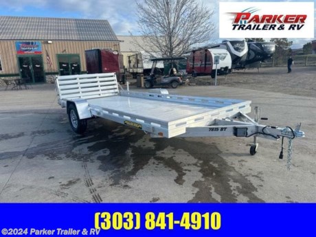 6.5X15 7815S-EL-BT
Bi-Fold Tailgate
Standard
4000# Rubber torsion axle - Electric brakes - Easy lube hubs
ST205/75R15 LRC Radial tires (1760# cap/tire)
Aluminum wheels, 5-4.5 BHP
Aluminum fenders
Extruded aluminum floor
8.5 Front &amp;amp; side retaining rails
A-Framed aluminum tongue, 42 long with 2 coupler
6) Stake pockets (3 per side)
6) Tie down loops (3 per side)
2) Rear stabilizer legs (1 per side)
Swivel tongue jack, 1200# capacity
LED Lighting package, safety chains
Aluminum tailgate - 75.5 x 44 long / Bi-fold - 75.5 x 60 long
Overall width = 101.5
Overall length = 227.5
CASH, CHECK, OR FINANCED PRICE
FINANCING AVAILABLE FOR THOSE THAT QUALIFY
NOT RESPONSIBLE FOR TYPOGRAPHICAL ERRORS