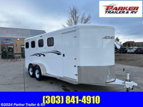 2023 TRAILS WEST 4 HORSE
Classic II / Drop Down Feed Bars / Convenience Package / Tie Rings / Slant Load
7&#39;0&#39;&#39; Wide 
7&#39;0&#39;&#39; Tall 
Aluminum One-Piece Roof 
.050 Aluminum Exterior Sheets 
6K Torsion Axles with Easy Lube Hubs 
Four Wheel Electric Brakes 
ST235/80R16 Load Range E Tires 
Aluminum Wheels 
Rubber Bumper 
2 x 10 Douglas Fir Flooring 
Fully Sealed Angle Wall w/Full Carpet 
Carpeted Floor and Gooseneck Deck 
Screened Window on Each Side of Gooseneck 
38&#39;&#39; Tack Door with Window 
Dome Light (2 in GN) 
Clothes Rod 
(12) Bridle Hooks 
(4) Headstall Holders 
(2) Brush Trays 
Swing-out Blanket Rack 
Swing-out Saddle Rack 
Wall Construction 
Bottom Latch Drop Down Feed Doors Head Side 
Drop Down Feed Door Safety Grill 
Sliding Windows Tail Side 
Roof Vent in Each Stall 
LED Dome Light in Each Stall 
Slam latch, Aluminum, Jail bar Dividers 
Divider Pads 
Floor Mats 
Wall Mats 
45/55 Double Rear Doors 
Acidic Phosphatizing Wash 
Polymer Coating 
Epoxy Primer 
Polyurethane Paint 
Infrared Cured 
Choice of Graphic Color 
Tread Brite Front &amp;amp; GN Gussets 
Backup Lights 
Double Tail Lights 
Molded 7-Way RV Plug 
Hotwire package w/battery box 
LED Lighting 
Three Year Limited Paint/Trim 
Five Year Limited Structure 
Eight Year Limited Floor 
Convenience Package w/16&#39;&#39;LRE on Gray: Spare tire, water tank, door-mounted organizer, sport bag, flood light each side and rear 
Rear Gate 16&#39;&#39;x22&#39;&#39; Window
CASH, CHECK OR FINANCED PRICE
FINANCING AVAILABLE TO THOSE WHO QUALIFY
NOT RESPONSIBLE FOR TYPOGRAPHICAL ERRORS