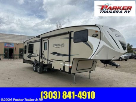 2017 Coachmen Chaparral Lite 29BHS 
Air Conditioning (BTUs) 13500
Awning Standard
Number Of Bathrooms 1
Bathroom
Max Sleeping Count 10
Length-Living Space-28ft-Full Trailer-36ft
Exterior Ladder
Freeze Proof Insulation
Heater (BTUs) 31000
Total Black Water Tank Capacity (gal) 33
Total Fresh Water Tank Capacity (gal) 40
Total Gray Water Tank Capacity (gal) 66
Kitchen / Living Area Flooring Type Carpet / Vinyl
Kitchen Table Configuration U-shaped Dinette
Leveling Jack Type Front Power / Rear Power
Master Bedroom
Master Bedroom Flooring Type Carpet
Total Propane Tank Capacity (gal) 14.2
CASH, CHECK OR FINANCED PRICE
FINANCING AVAILABLE TO THOSE WHO QUALIFY
NOT RESPONSIBLE FOR TYPOGRAPHICAL ERRORS