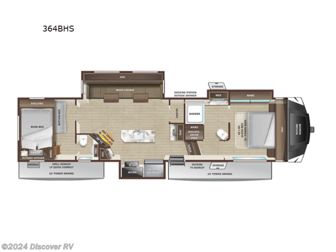 2024 Highland Ridge Roamer 364BHS - New Fifth Wheel For Sale by Discover RV in Lodi, California