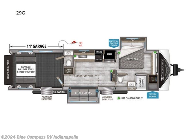 2024 Grand Design Momentum G-Class 29G - New Toy Hauler For Sale by Blue Compass RV Indianapolis in Indianapolis, Indiana