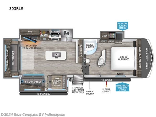 2024 Grand Design Reflection 303RLS - New Fifth Wheel For Sale by Blue Compass RV Indianapolis in Indianapolis, Indiana