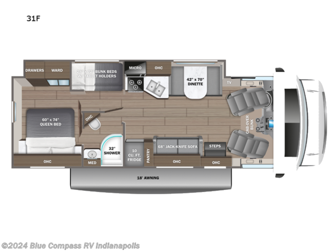 2024 Jayco Redhawk 31F - New Class C For Sale by Blue Compass RV Indianapolis in Indianapolis, Indiana