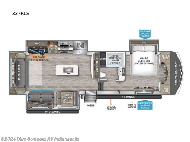 2024 Grand Design Reflection 337RLS - New Fifth Wheel For Sale by Blue Compass RV Indianapolis in Indianapolis, Indiana
