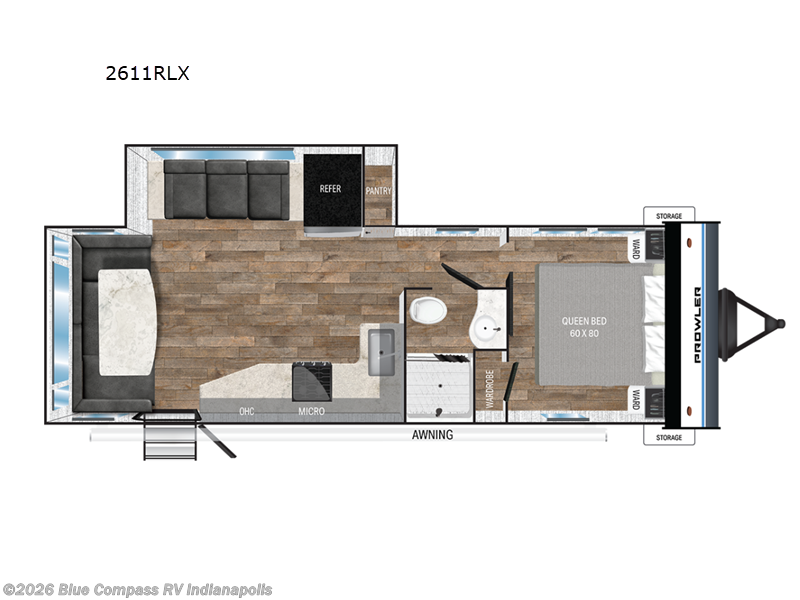 2025 Heartland Prowler Lynx 2611RLX - New Travel Trailer For Sale by Blue Compass RV Indianapolis in Indianapolis, Indiana features Slideout