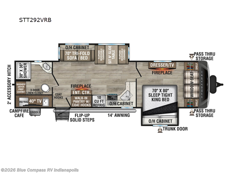 2026 Venture RV SportTrek Touring Edition STT292VRB - New Travel Trailer For Sale by Blue Compass RV Indianapolis in Indianapolis, Indiana features Slideout
