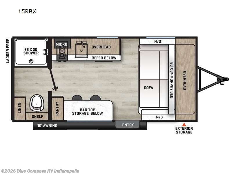 2024 Forest River Aurora Light 16RBX - Used Travel Trailer For Sale by Blue Compass RV Indianapolis in Indianapolis, Indiana