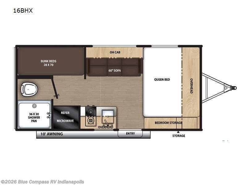 2023 Forest River Aurora 16BHX - Used Travel Trailer For Sale by Blue Compass RV Indianapolis in Indianapolis, Indiana