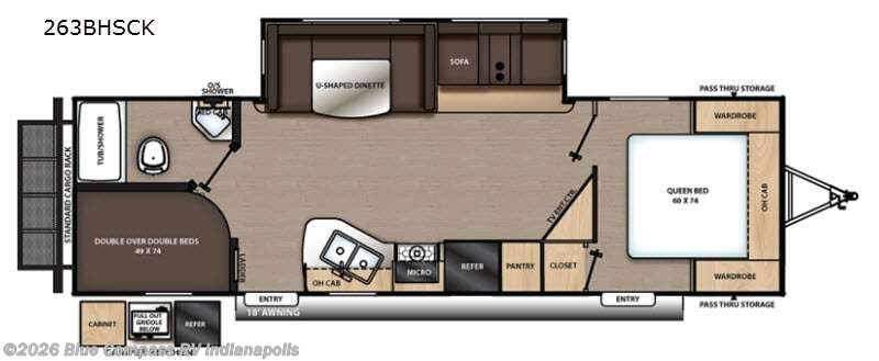 2021 Coachmen Catalina Legacy 263BHSCK - Used Travel Trailer For Sale by Blue Compass RV Indianapolis in Indianapolis, Indiana features Slideout