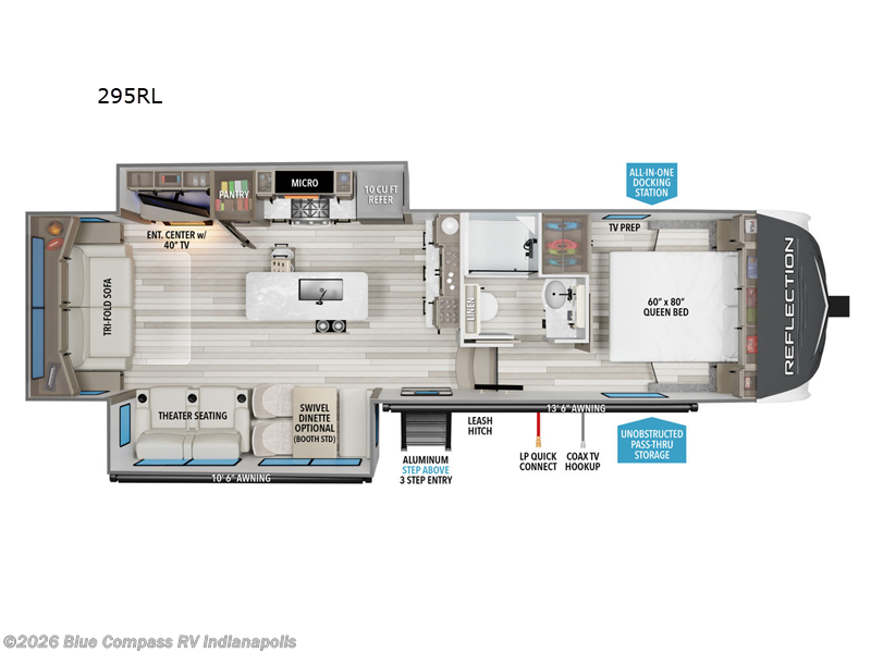 2026 Grand Design Reflection 150 Series 295RL - New Fifth Wheel For Sale by Blue Compass RV Indianapolis in Indianapolis, Indiana features Slideout