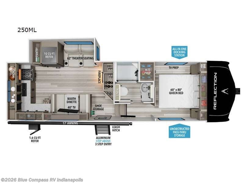 2026 Grand Design Reflection 150 Series 250ML - New Fifth Wheel For Sale by Blue Compass RV Indianapolis in Indianapolis, Indiana features Slideout