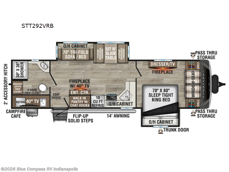 2026 Venture RV SportTrek Touring Edition STT292VRB - New Travel Trailer For Sale by Blue Compass RV Indianapolis in Indianapolis, Indiana features Slideout
