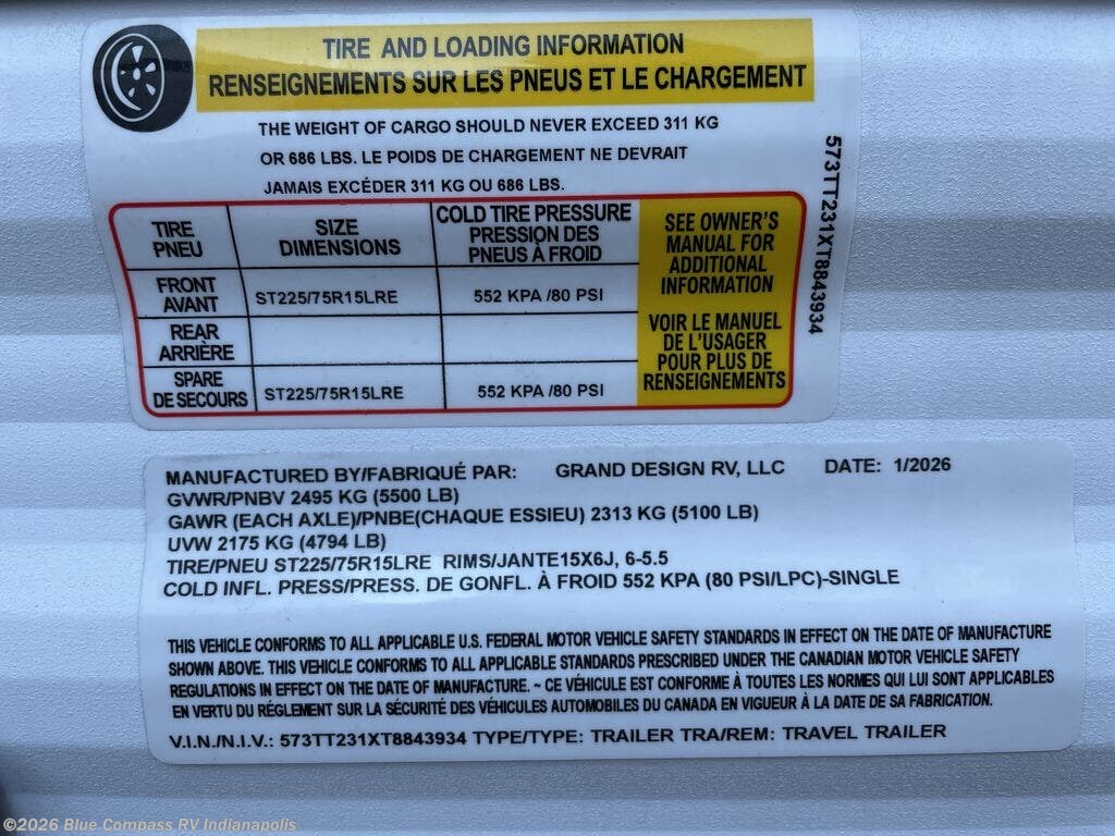 2026 Transcend One 161BH by Grand Design from Blue Compass RV Indianapolis in Indianapolis, Indiana