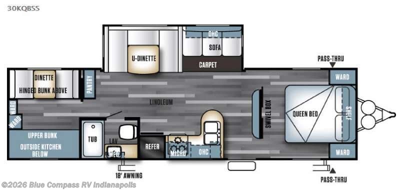 2016 Forest River Salem 30KQBSS - Used Travel Trailer For Sale by Blue Compass RV Indianapolis in Indianapolis, Indiana features Slideout