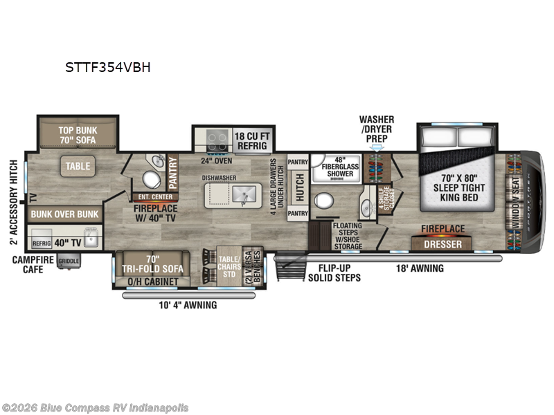 2026 Venture RV SportTrek Touring Edition STTF354VBH - New Fifth Wheel For Sale by Blue Compass RV Indianapolis in Indianapolis, Indiana features Slideout