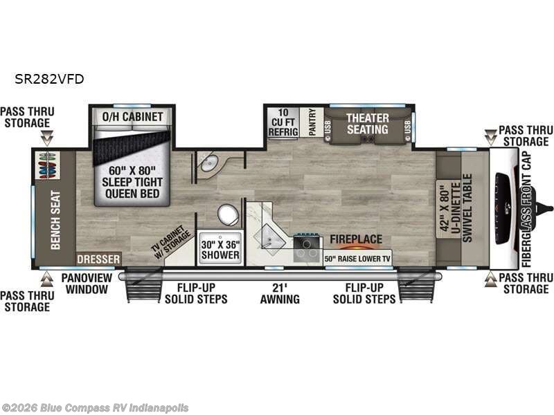 2026 Venture RV Stratus SR282VFD - New Travel Trailer For Sale by Blue Compass RV Indianapolis in Indianapolis, Indiana features Slideout
