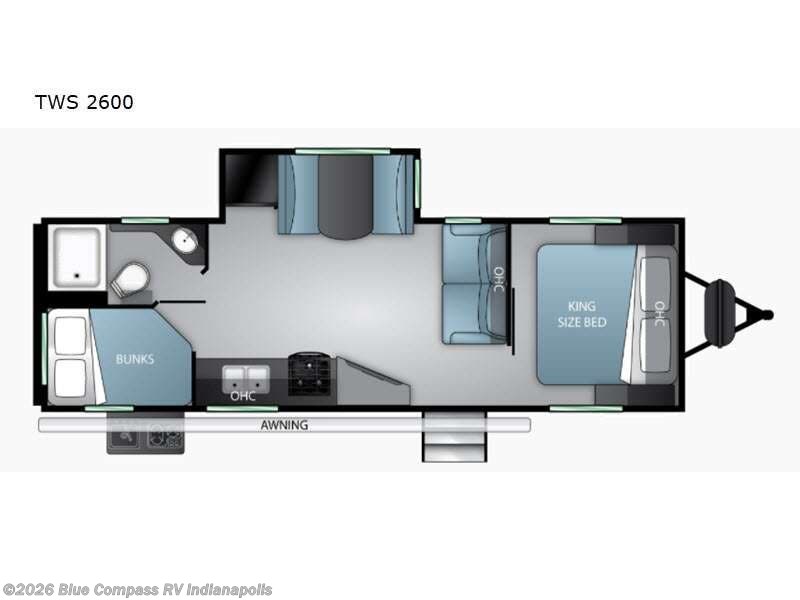 2022 Cruiser RV Twilight Signature TWS 2600 - Used Travel Trailer For Sale by Blue Compass RV Indianapolis in Indianapolis, Indiana features Slideout