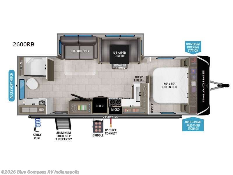 2026 Grand Design Imagine 2600RB - New Travel Trailer For Sale by Blue Compass RV Indianapolis in Indianapolis, Indiana features Slideout