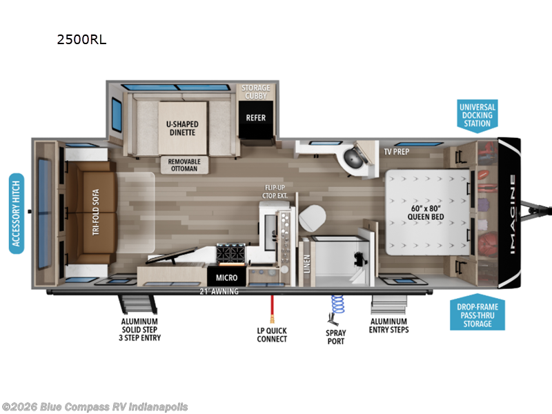 2027 Grand Design Imagine 2500RL - New Travel Trailer For Sale by Blue Compass RV Indianapolis in Indianapolis, Indiana features Slideout