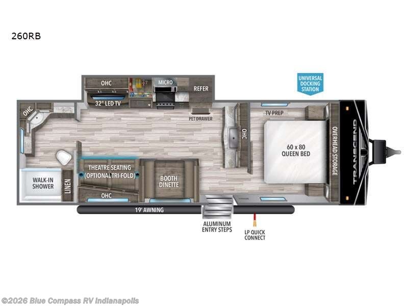 2022 Grand Design Transcend Xplor 260RB - Used Travel Trailer For Sale by Blue Compass RV Indianapolis in Indianapolis, Indiana features Slideout