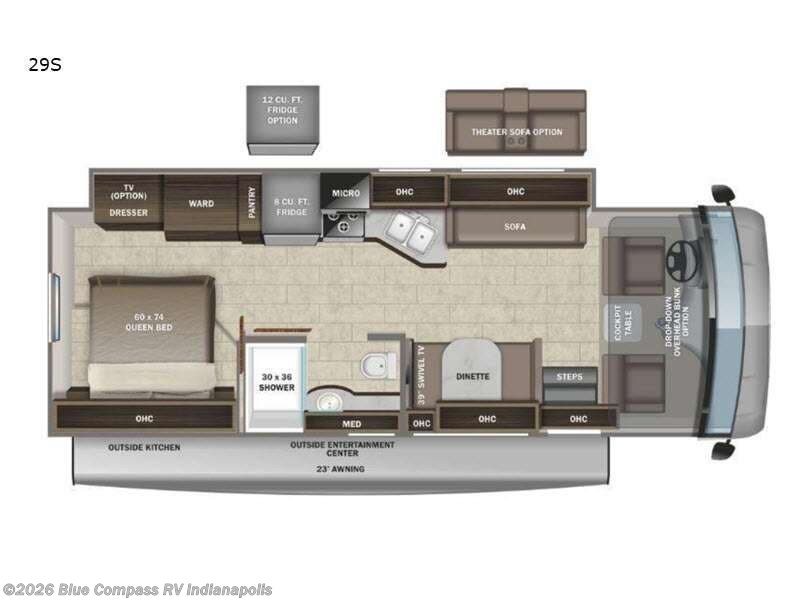 2022 Entegra Coach Vision 29S - Used Class A For Sale by Blue Compass RV Indianapolis in Indianapolis, Indiana features Slideout