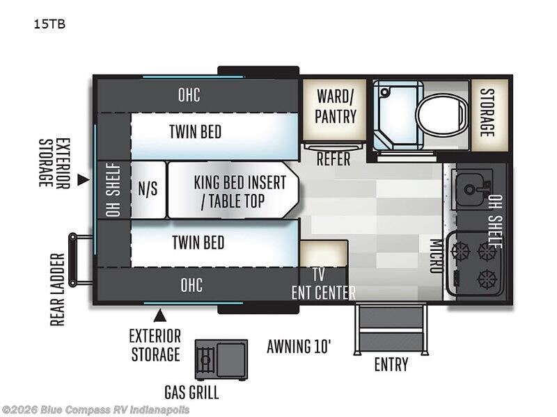 2019 Forest River Flagstaff E-Pro 15TB - Used Travel Trailer For Sale by Blue Compass RV Indianapolis in Indianapolis, Indiana
