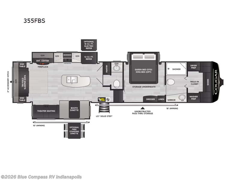 2023 Keystone Cougar 355FBS - Used Fifth Wheel For Sale by Blue Compass RV Indianapolis in Indianapolis, Indiana features Slideout