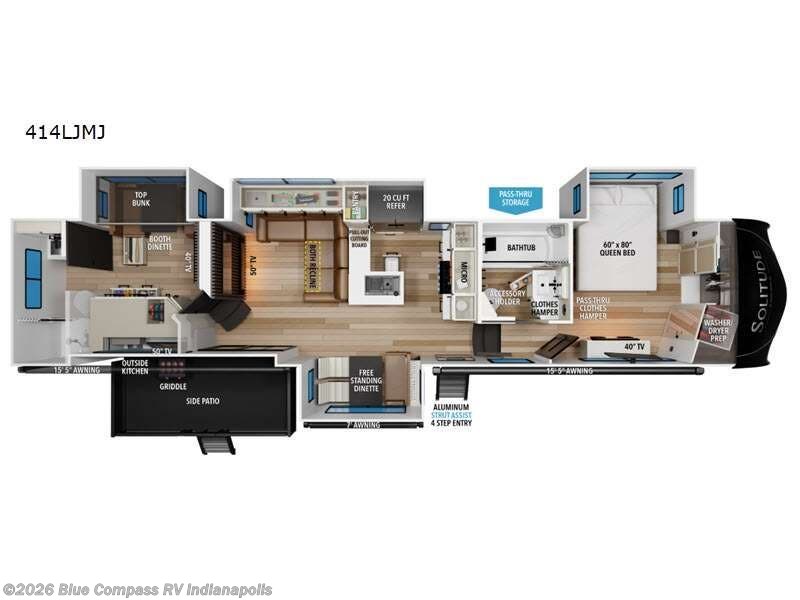 2027 Grand Design Solitude 414LJMJ - New Fifth Wheel For Sale by Blue Compass RV Indianapolis in Indianapolis, Indiana features Slideout
