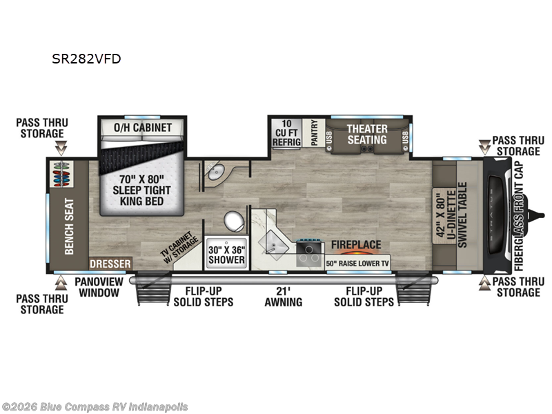 2027 Venture RV Stratus SR282VFD - New Travel Trailer For Sale by Blue Compass RV Indianapolis in Indianapolis, Indiana features Slideout
