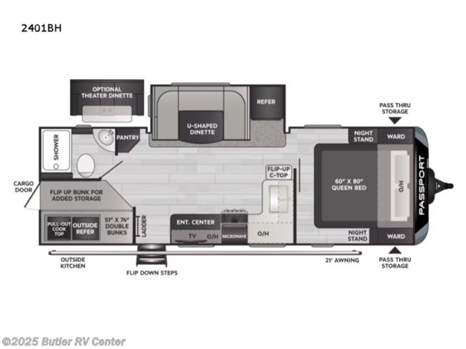 2022 Keystone Passport GT 2401BH - New Travel Trailer For Sale by Butler RV Center in Butler, Pennsylvania