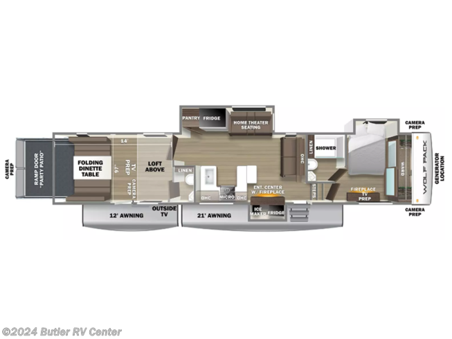 2024 Forest River Wolf Pack 4500PACK14D - New Fifth Wheel For Sale by Butler RV Center in Butler, Pennsylvania