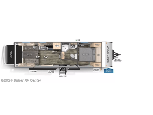 2024 Grey Wolf 25RRT by Forest River from Butler RV Center in Butler, Pennsylvania