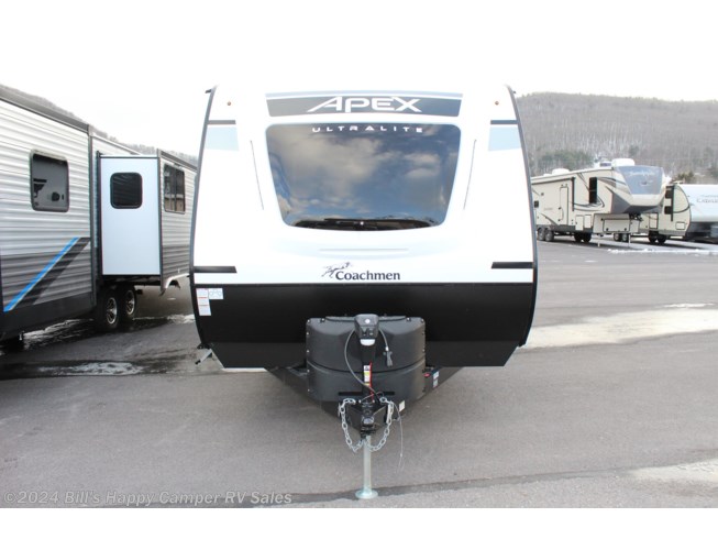 2022 Coachmen Apex 256BHS - New Travel Trailer For Sale by Bill&#39;s Happy Camper RV Sales in Mill Hall, Pennsylvania features Exterior Speakers, Power Hitch Jack, Overhead Cabinetry, Bluetooth Stereo, Vanity