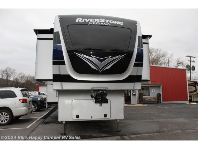 2022 Forest River RiverStone 37FLTH - New Fifth Wheel For Sale by Bill&#39;s Happy Camper RV Sales in Mill Hall, Pennsylvania features Heat Pump, Solid Surface Countertops, Side View Cameras, Power Awning, Propane