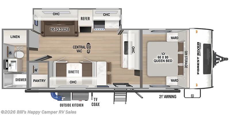 Floorplan of 2026 Forest River Surveyor Legend 265RBLE