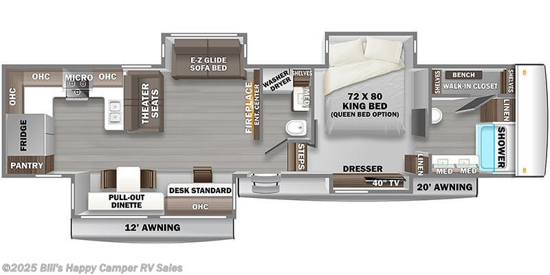2023 Forest River RiverStone 39RKFB - Used Fifth Wheel For Sale by Bill's Happy Camper RV Sales in Mill Hall, Pennsylvania features Leveling Jacks, Tinted Windows, Skylight, LP Detector, Roof Vent