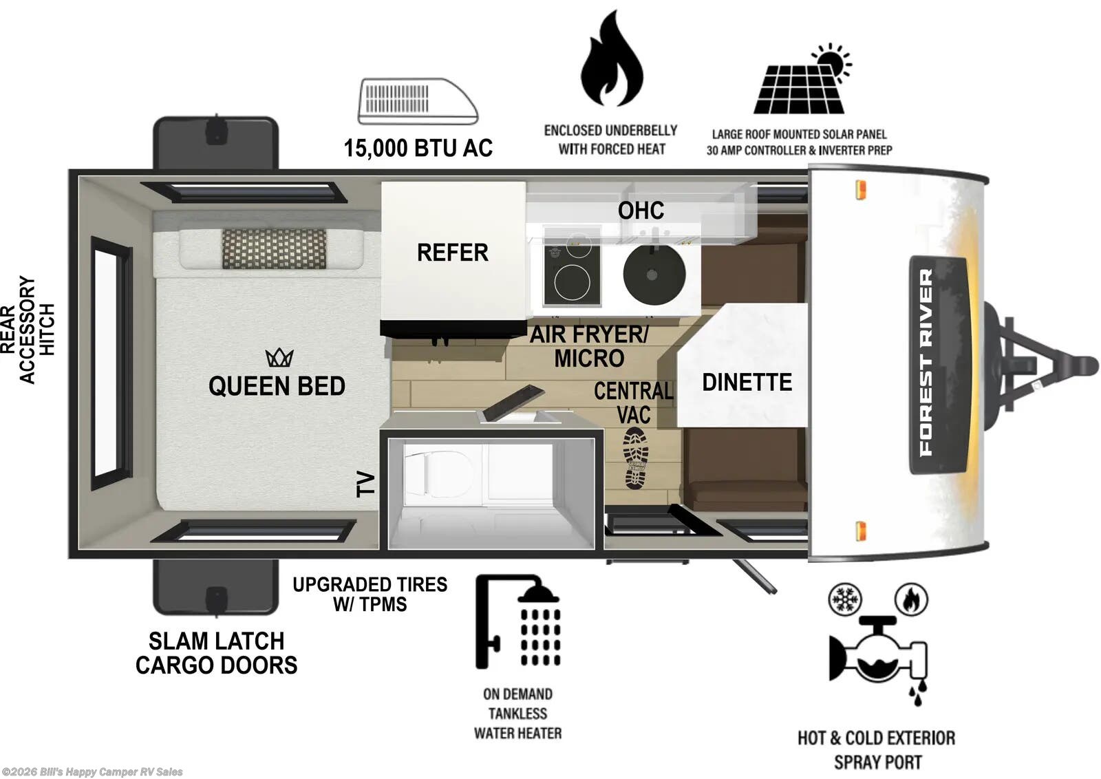 Floorplan of 2026 Forest River R-Pod RP-171