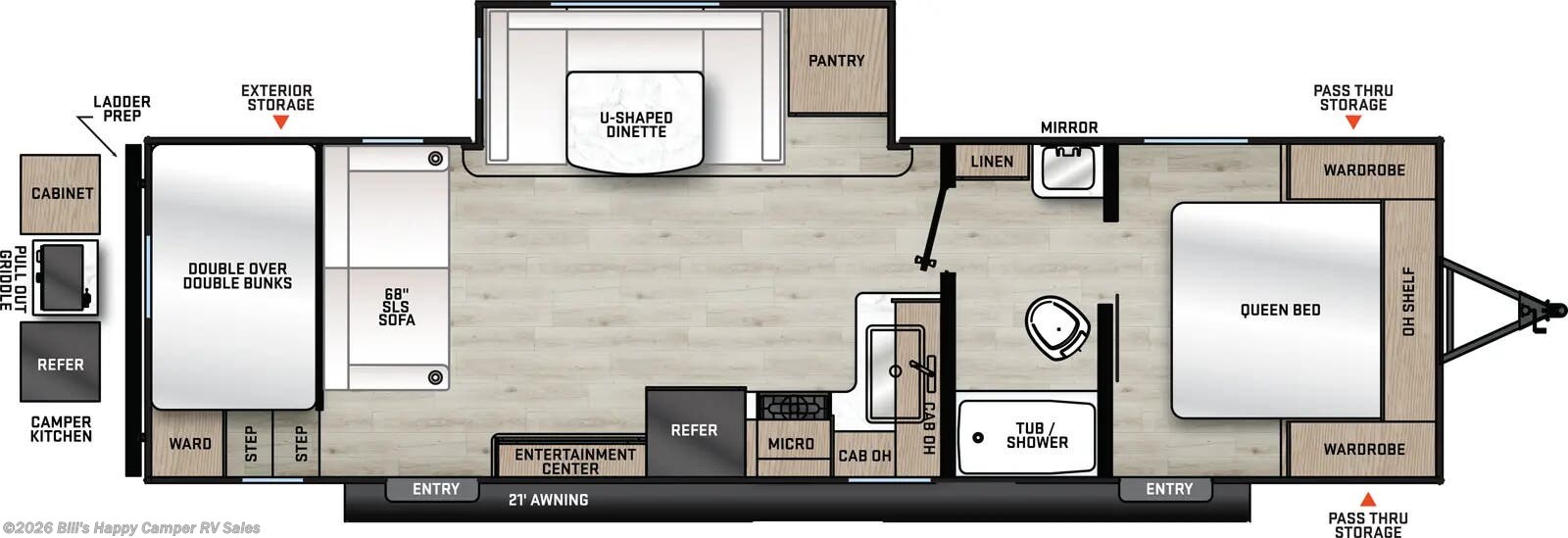 Floorplan of 2026 Coachmen Catalina Summit Series 8 271DBS