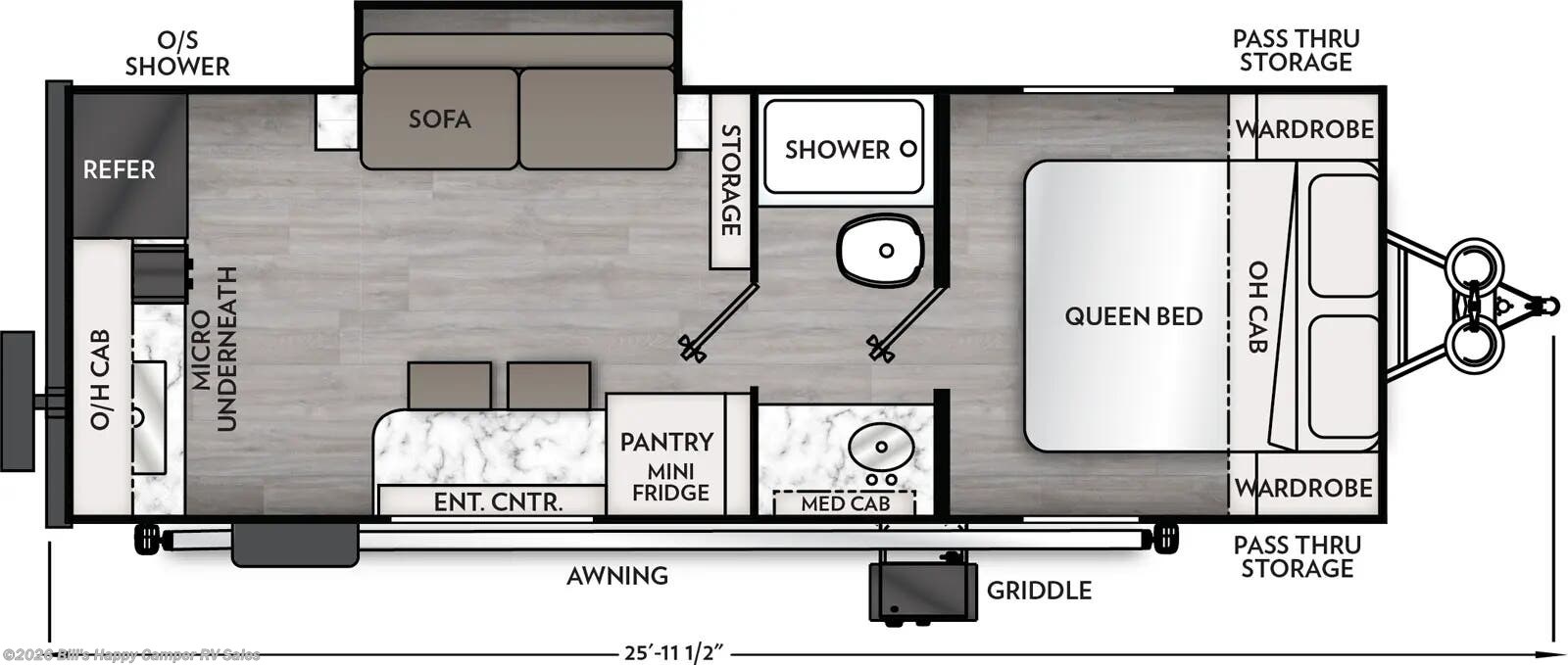Floorplan of 2026 Coachmen Apex Nano 216RKS