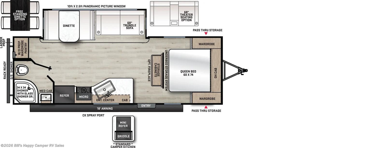 Floorplan of 2026 Coachmen Catalina Legacy Edition 243RBS