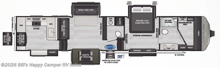 Floorplan of 2023 Keystone Montana 3901RK
