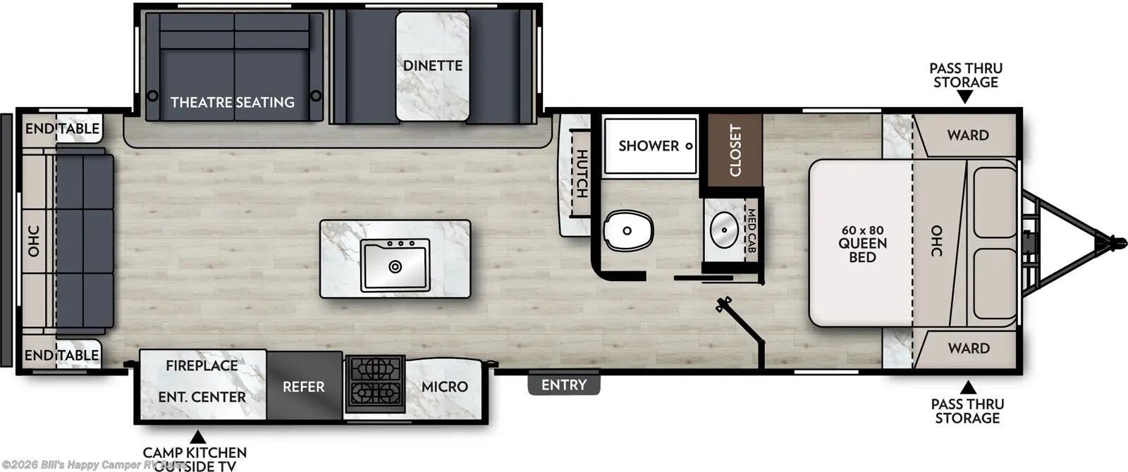Floorplan of 2026 Coachmen Apex Ultra-Lite 293RLDS