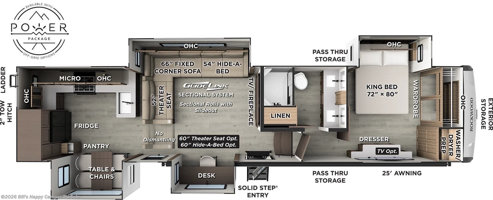 Floorplan of 2026 Forest River Rockwood Signature 404SRK