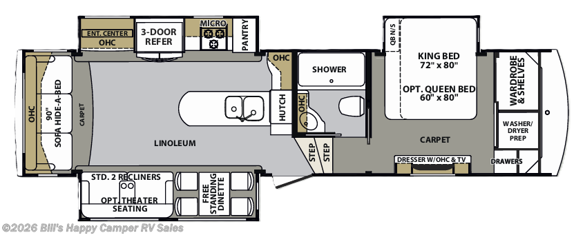 Floorplan of 2017 Forest River Cardinal 3250RL